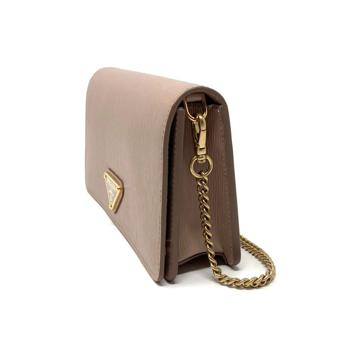 Prada Cipria Beige Vitello Move Leather Chain Wallet Crossbody Bag - Handbags - Clayton's Online Store