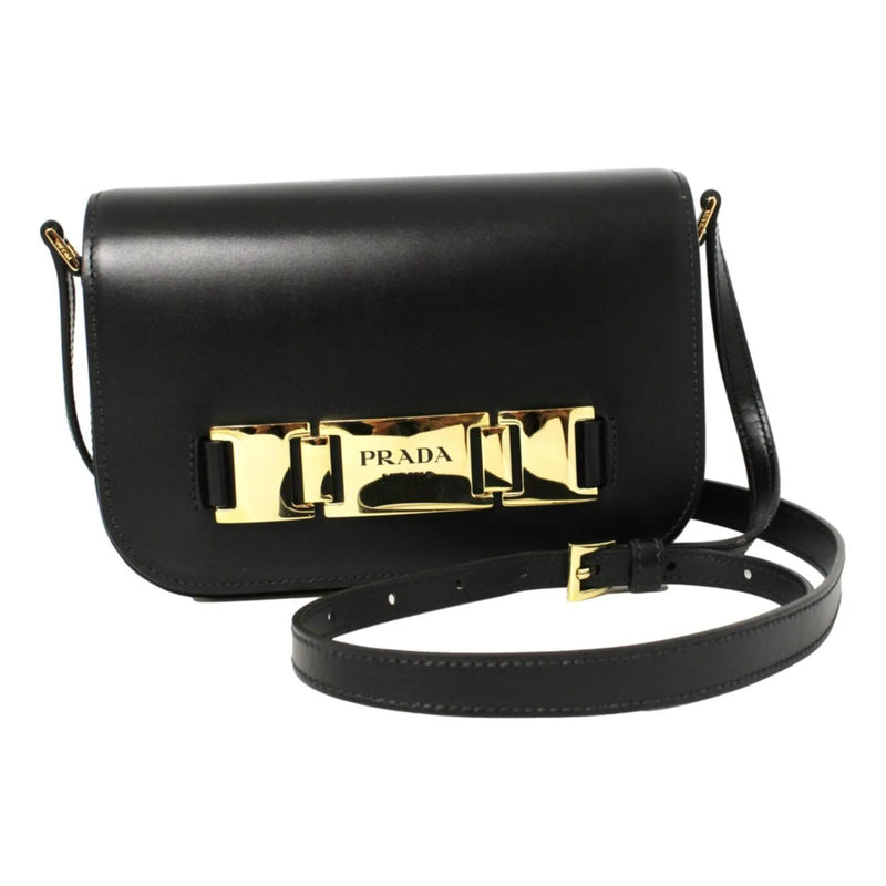 Prada City Calf Leather Black Crossbody Flap Bag - Handbags - Clayton's Online Store