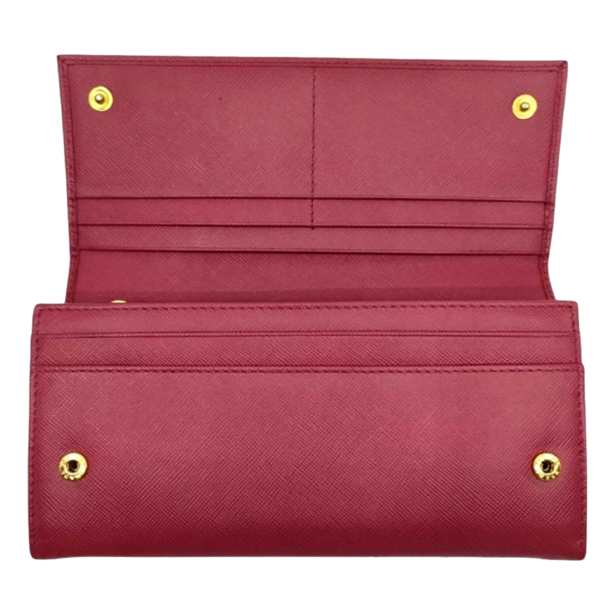 Prada Continental Flap Wallet With Detachable Chain Card Case Peonia Pink - Wallets - Clayton's Online Store