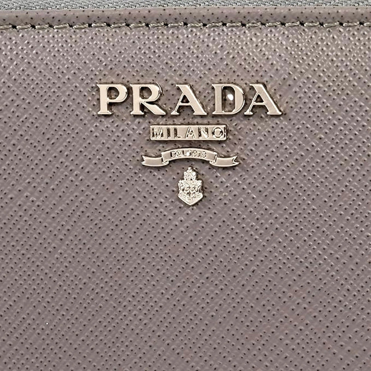 Prada Continental Zip - Around Wallet Saffiano Leather Argilla Grey - Wallets - Clayton's Online Store