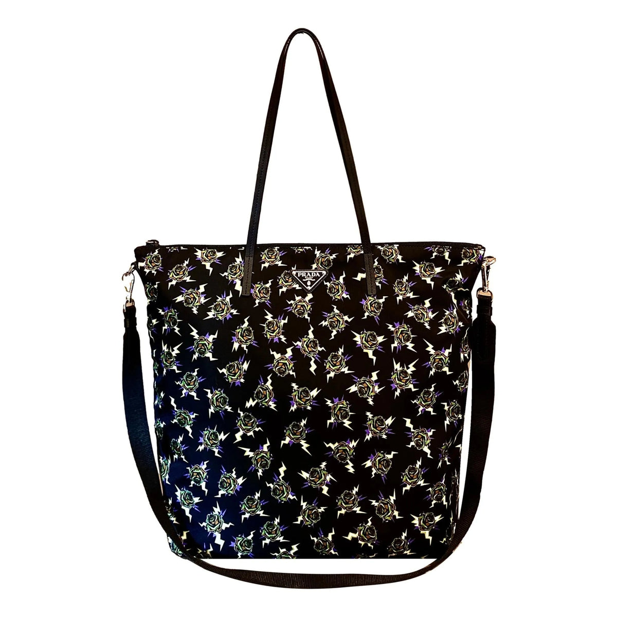 Prada Frankenstein Black Nylon Convertible Shopping Tote - Handbags - Clayton's Online Store