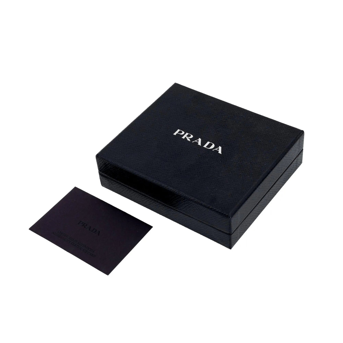 Prada Grey Vitello Grain Leather Card Bifold Wallet - Wallets - Clayton's Online Store