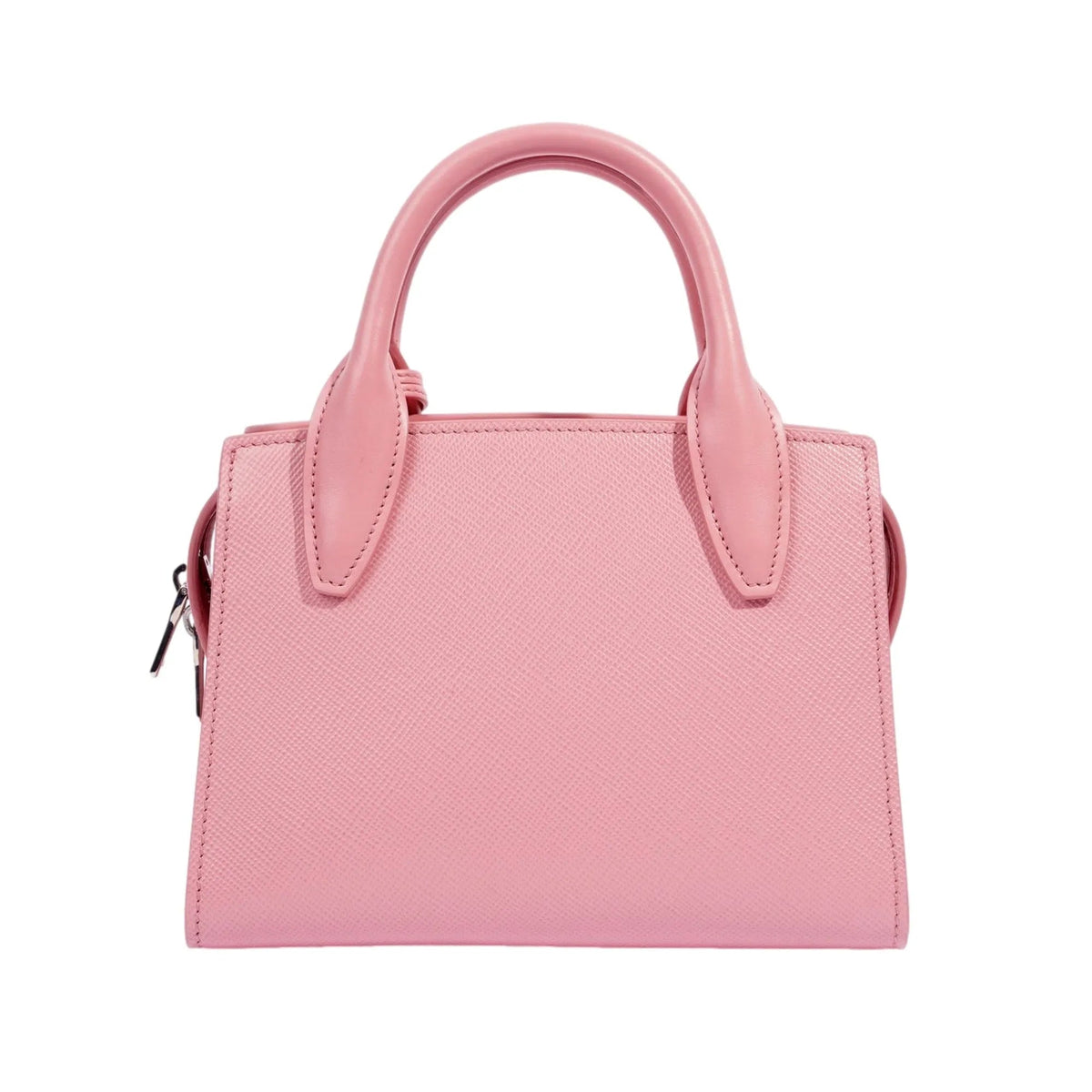 Prada Kristen Saffiano Top Handle Mini Tote Crossbody Bag Petalo Pink - Handbags - Clayton's Online Store