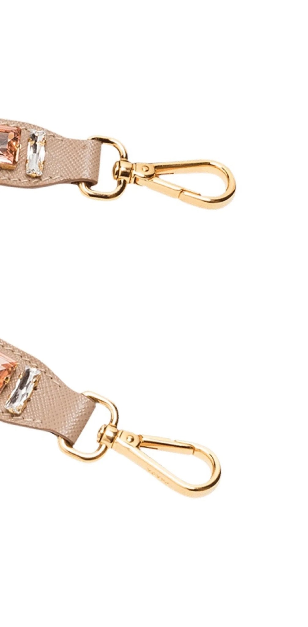 Prada Leather Saffiano Crystal Women's Blush Pink Strap - Handbags - Clayton's Online Store