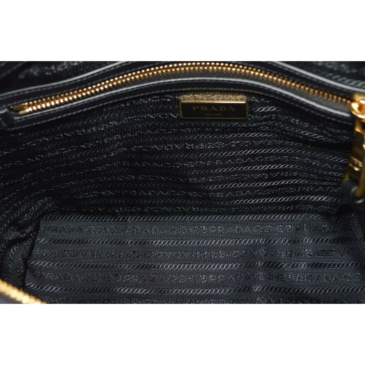 Prada Logo Jacquard Black Canvas Satchel Crossbody - Handbags - Clayton's Online Store