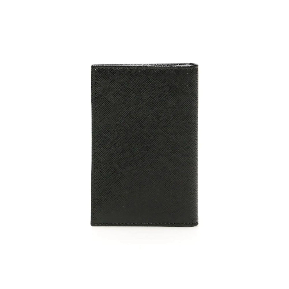 Prada Mens Saffiano Leather Vertical Card Black Holder