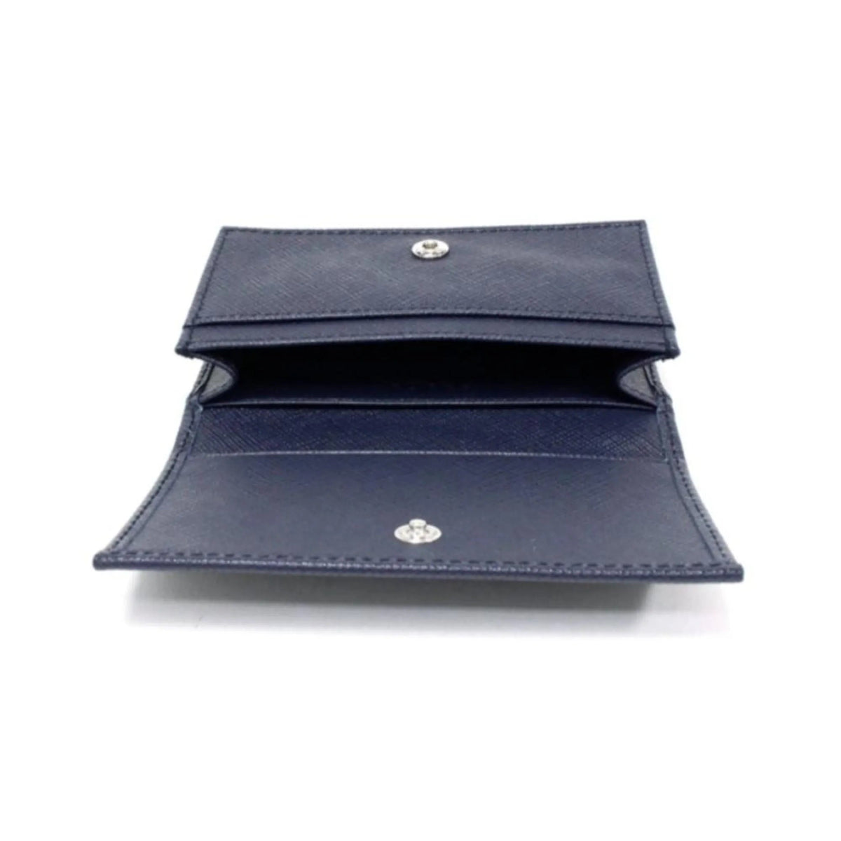 Prada Mens Saffiano Flap Card Holder Wallet Baltico Blue - Wallets - Clayton's Online Store