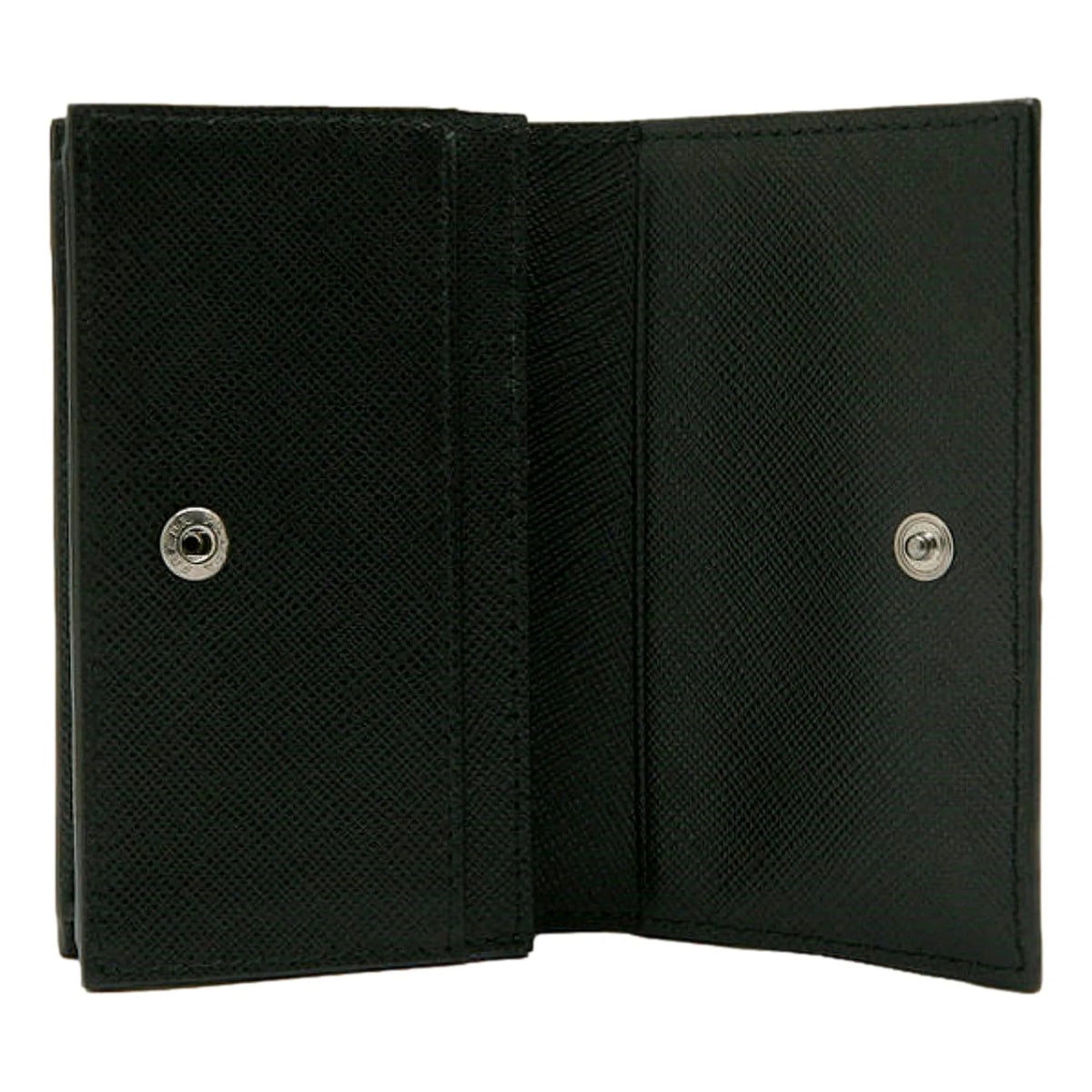 Prada Mens Saffiano Flap Card Holder Wallet Black - Wallets - Clayton's Online Store