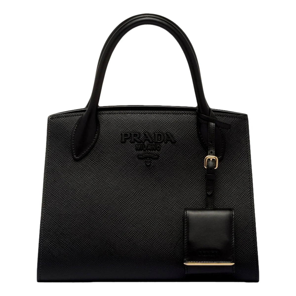 Prada Monochrome Saffiano Top Handle Crossbody Tote Bag Black - Handbags - Clayton's Online Store