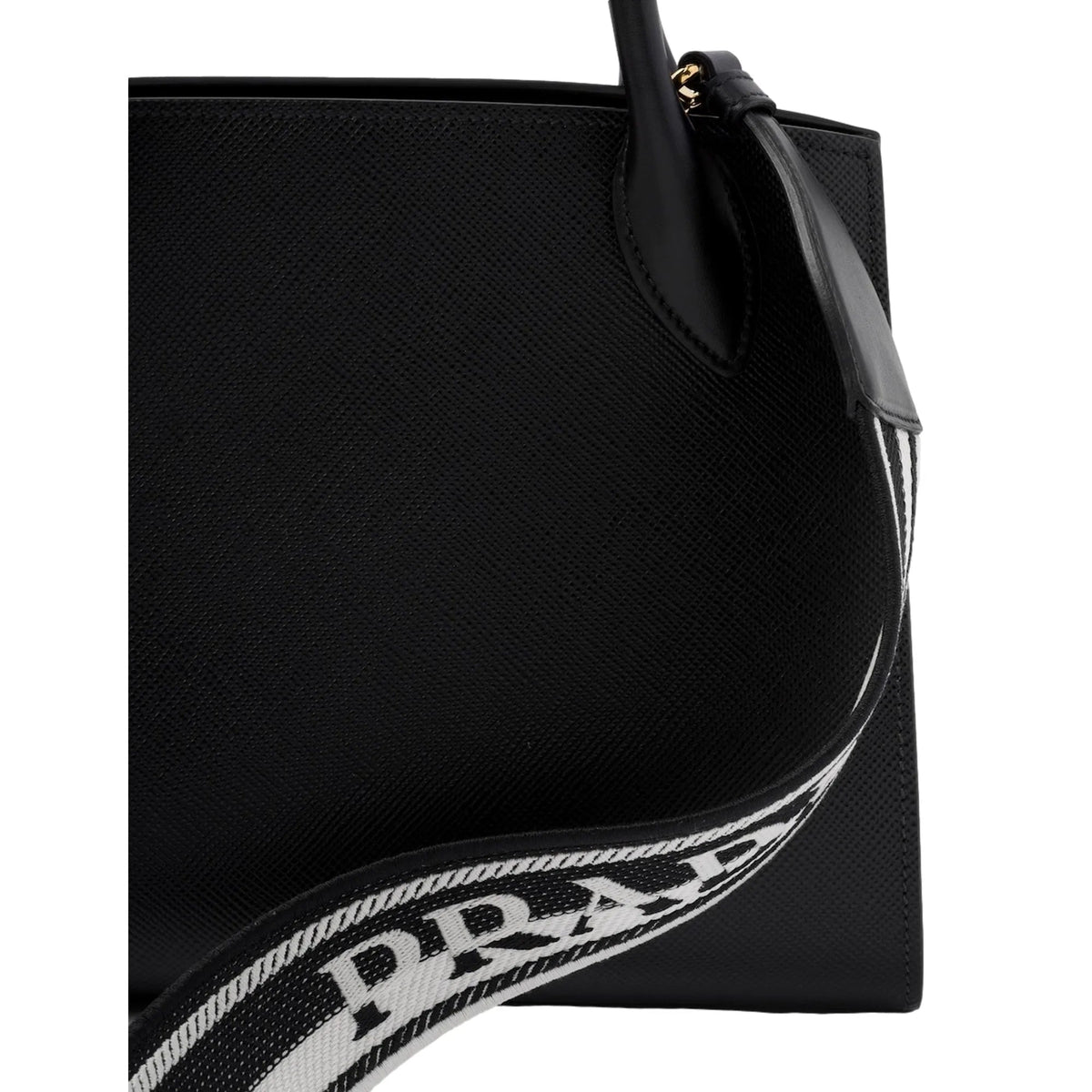 Prada Monochrome Saffiano Top Handle Crossbody Tote Bag Black - Handbags - Clayton's Online Store