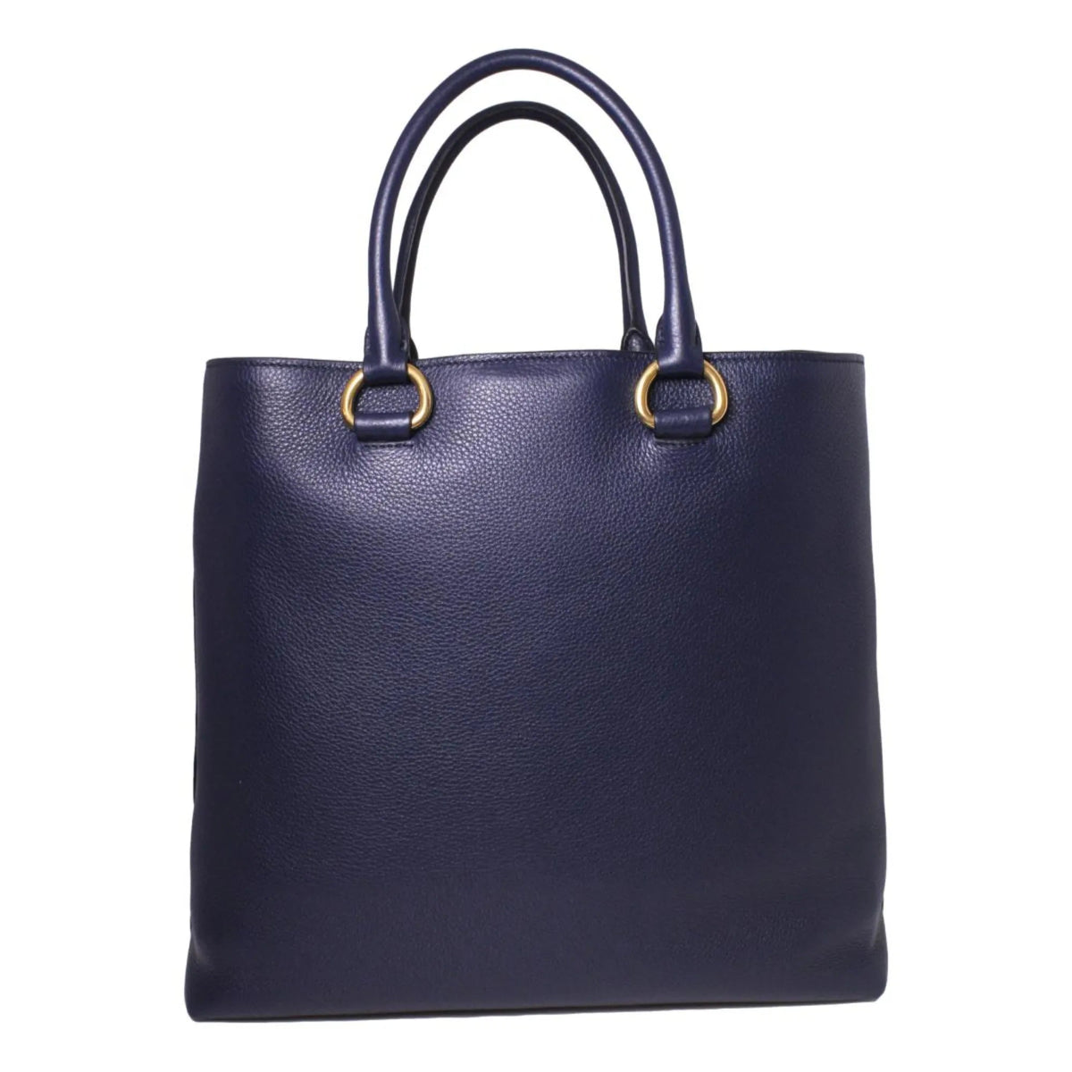 Prada Navy Blue Vitello Phenix Leather Shopping Tote - Handbags - Clayton's Online Store