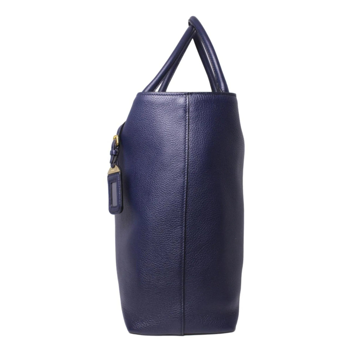 Prada Navy Blue Vitello Phenix Leather Shopping Tote - Handbags - Clayton's Online Store