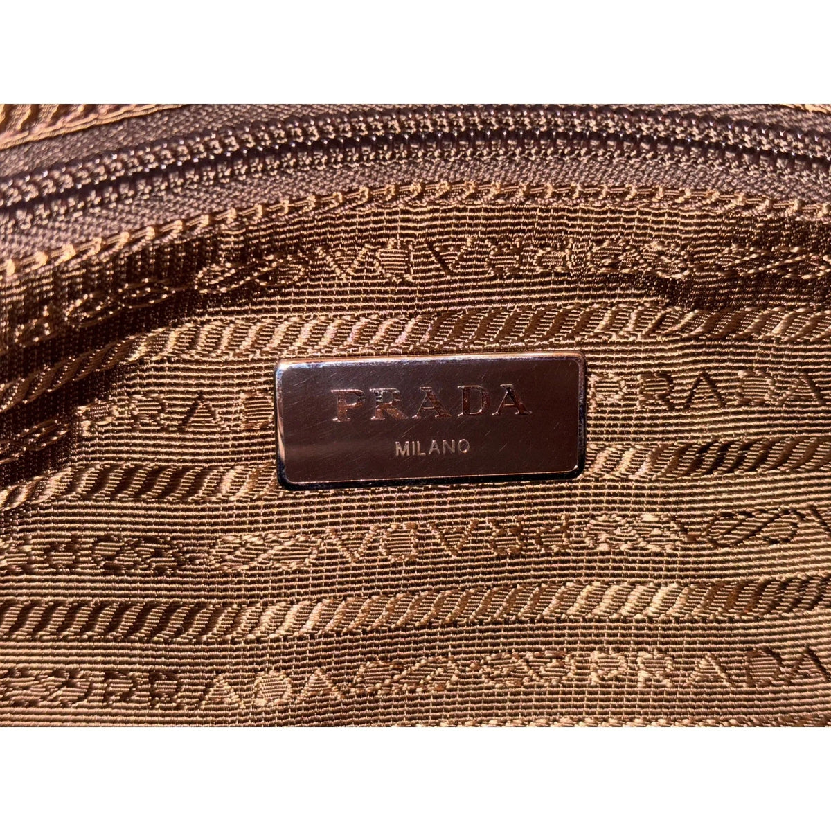 Prada Nylon and Leather Medium Shopper Tote Bag Tobacco Brown - Handbags - Clayton's Online Store