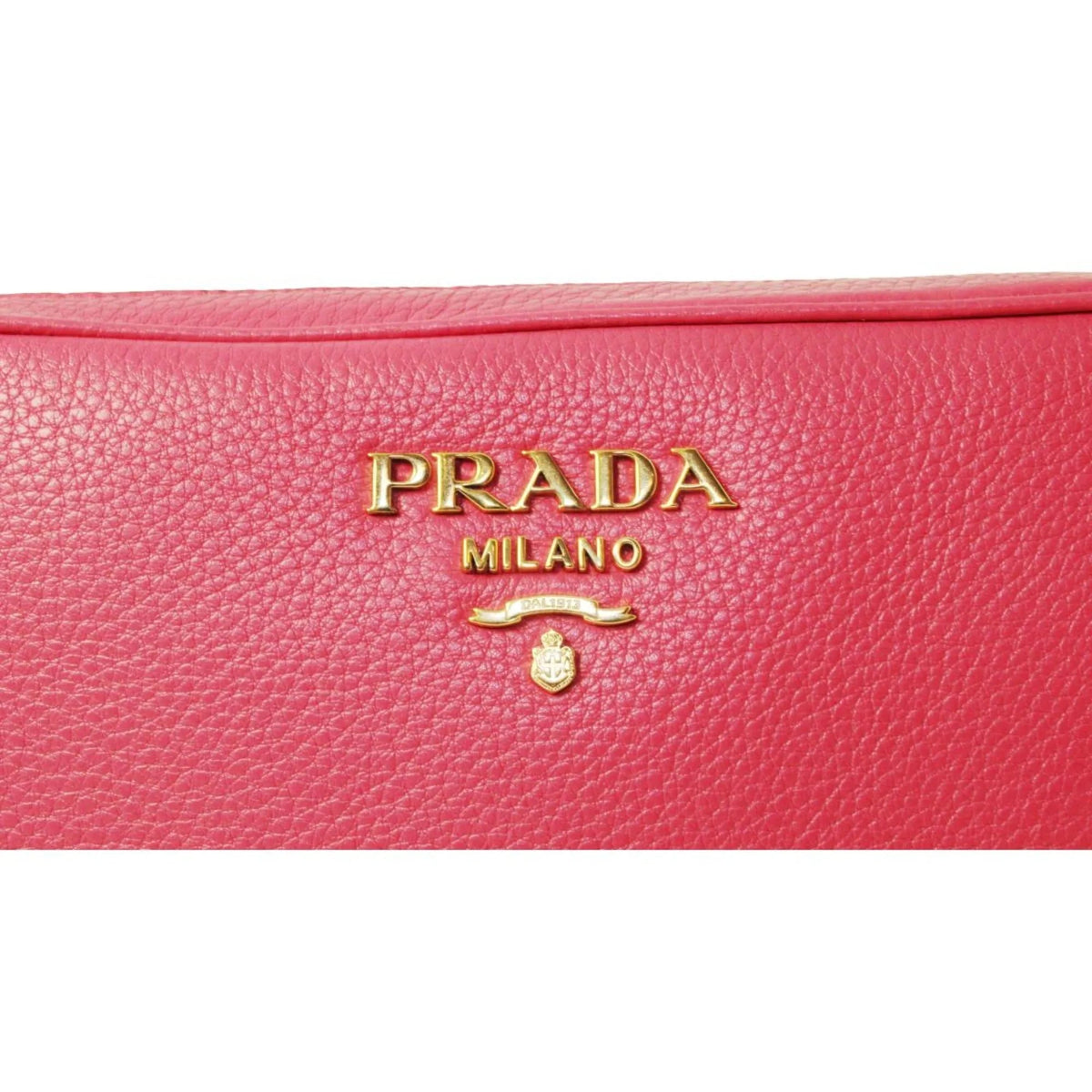 Prada Peonia Pink Vitello Phenix Leather Double Zip Crossbody - Handbags - Clayton's Online Store