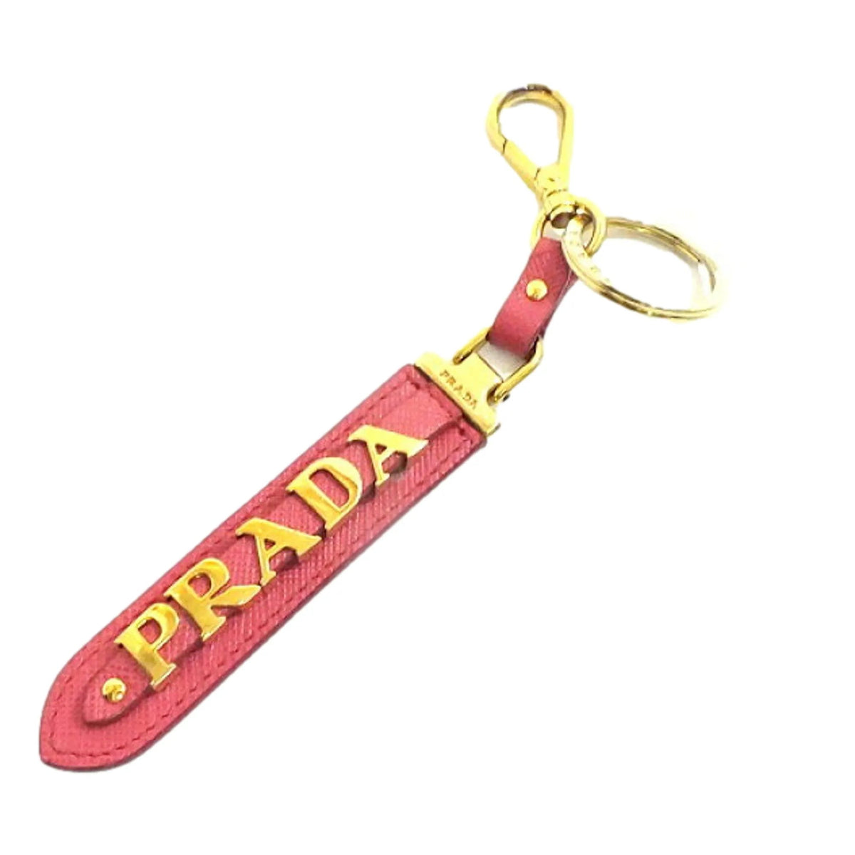 Prada Peony Saffiano Keychain Logo Lettering - Keychains - Clayton's Online Store