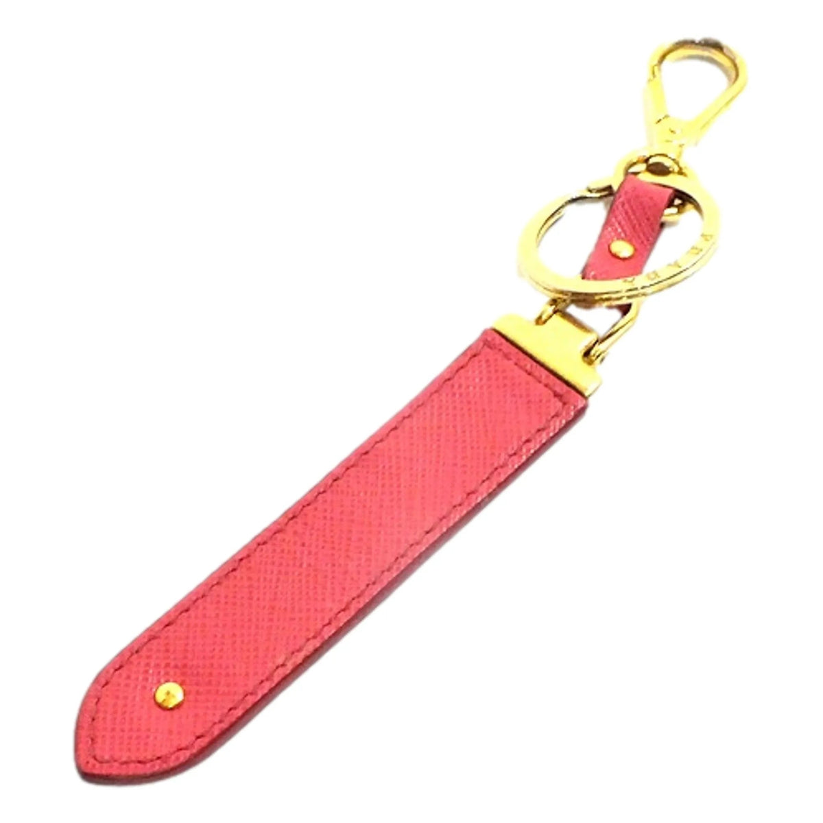 Prada Peony Saffiano Keychain Logo Lettering - Keychains - Clayton's Online Store