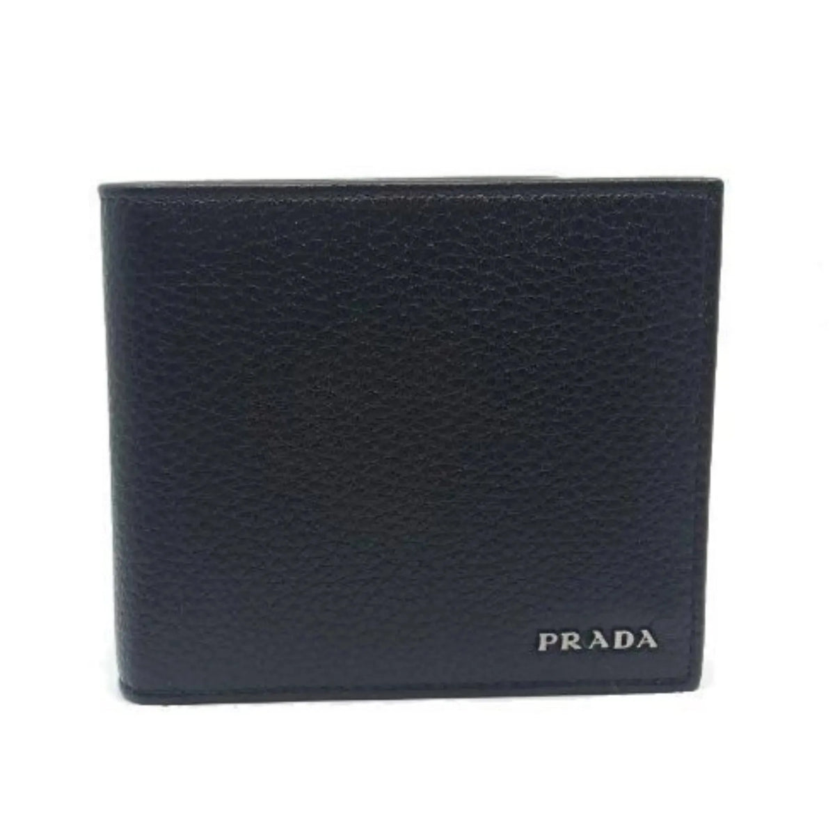 Prada Portaf. Orizzontale Nero Black Vitello Grain Leather Wallet