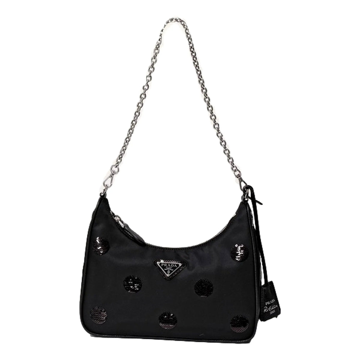 Prada Re - Edition 2005 Hobo Bag Tessuto Nylon Sequin Embellished - Handbags - Clayton's Online Store