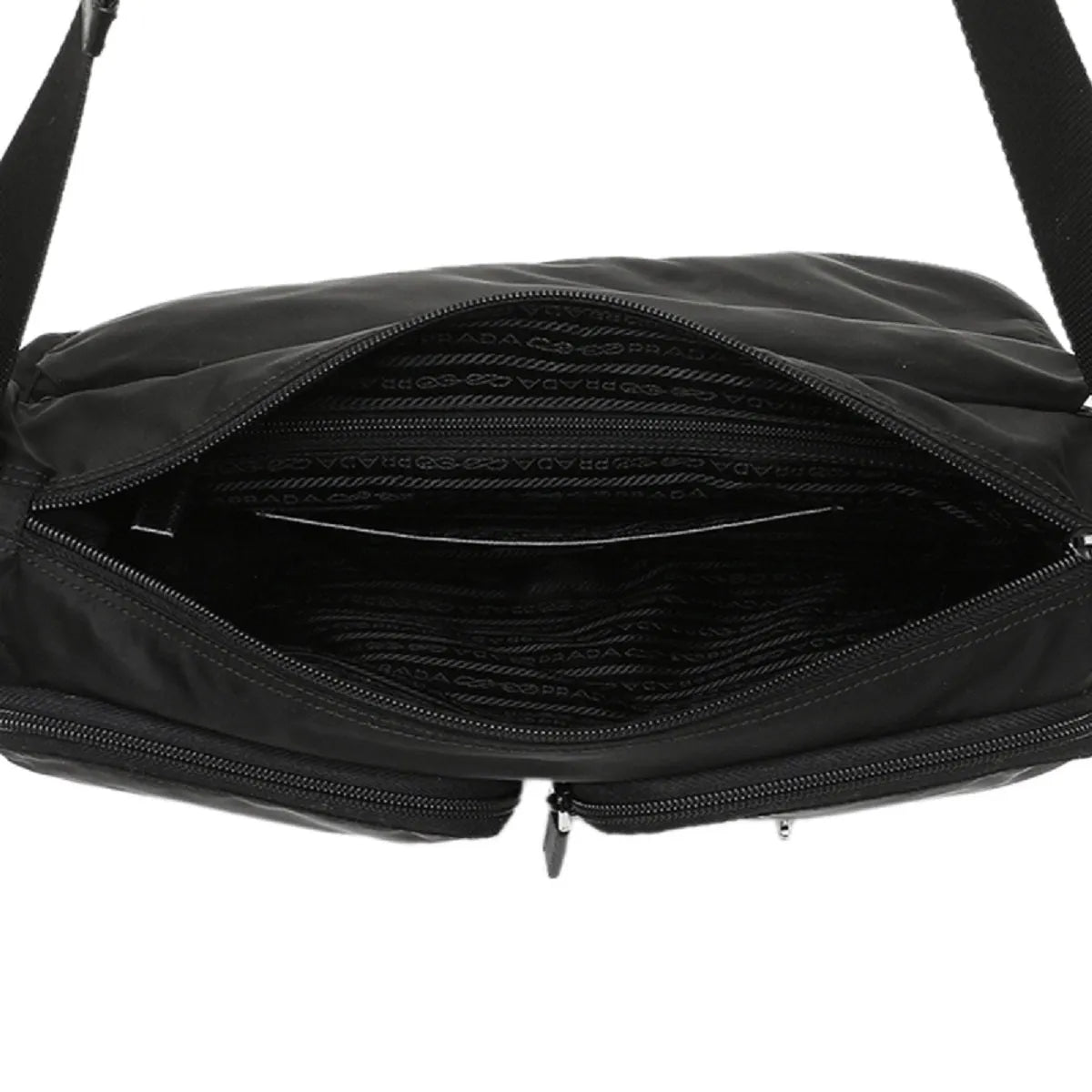 Prada Re-edition Black Vela Nylon Messenger Bag