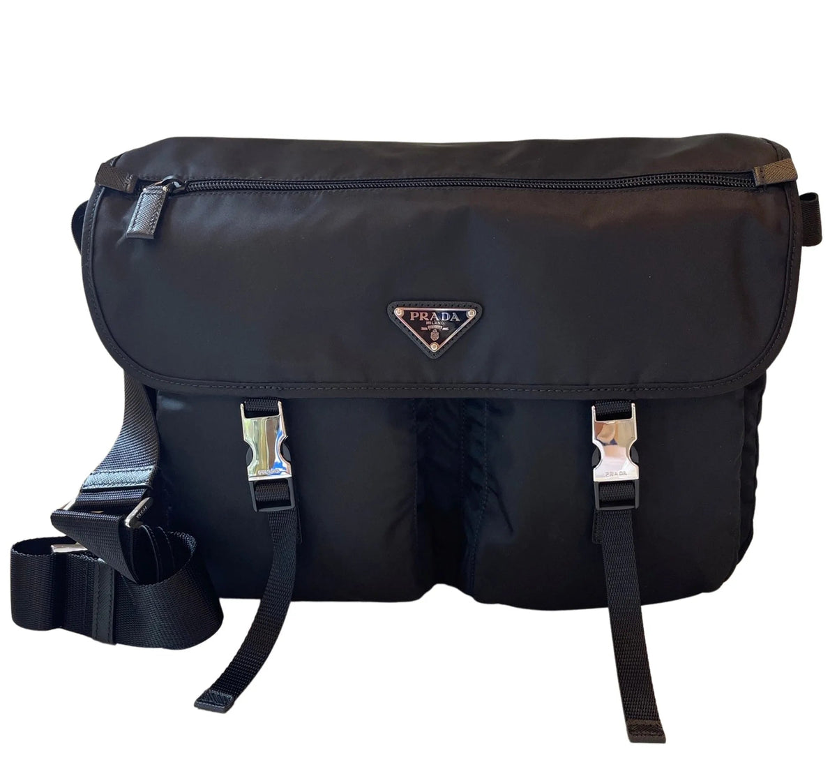 Prada Re - edition Black Vela Nylon Messenger Bag - Handbags - Clayton's Online Store