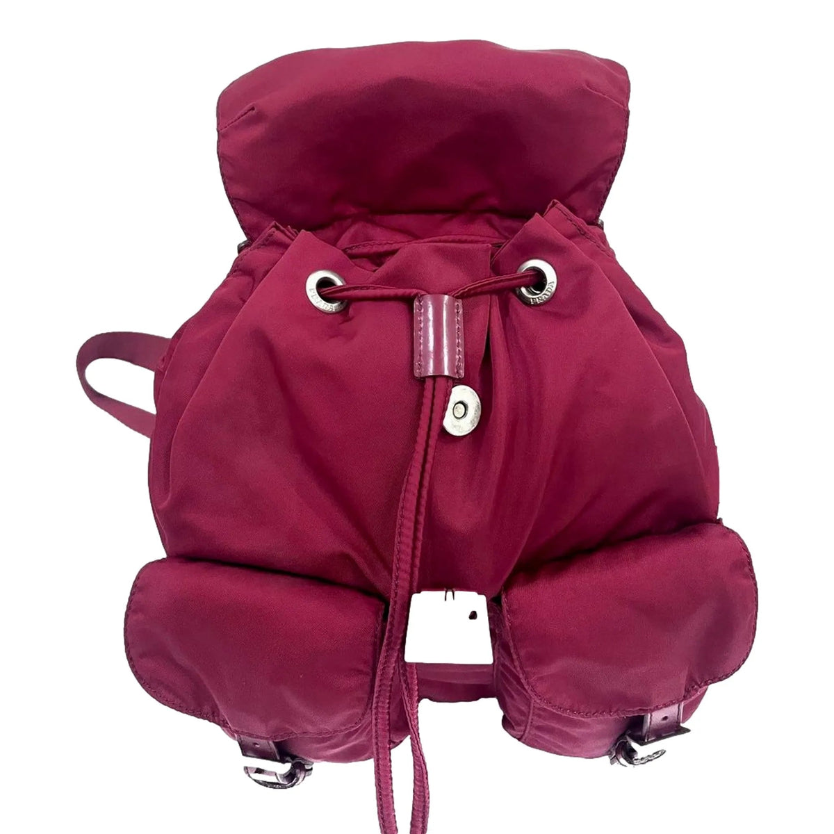 Prada Re - Edition Re - Nylon Drawstring Backpack Fuoco Burgundy Red Medium Womens - Handbags - Clayton's Online Store