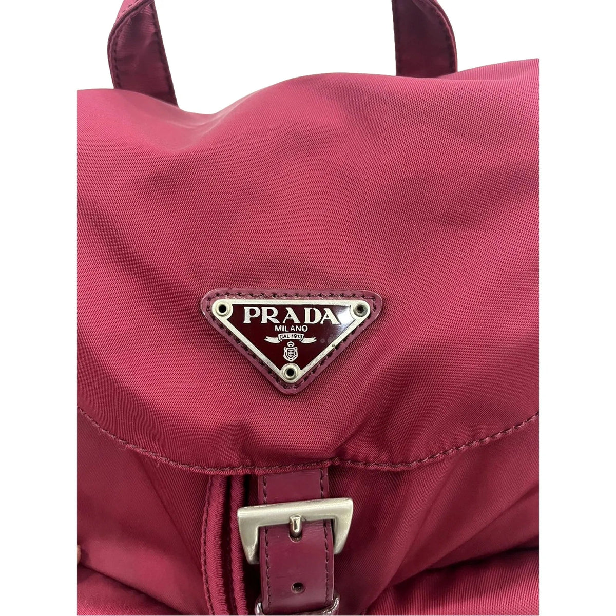 Prada Re - Edition Re - Nylon Drawstring Backpack Fuoco Burgundy Red Medium Womens - Handbags - Clayton's Online Store