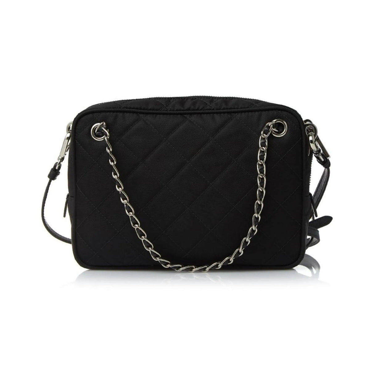 Prada Re - Edtion Nylon Quilted Black Triangle Logo Crossbody Bag - Handbags - Clayton's Online Store