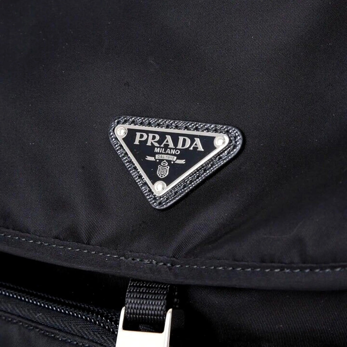 Prada Re - Nylon Black Drawstring Medium Rucksack Backpack - Handbags - Clayton's Online Store