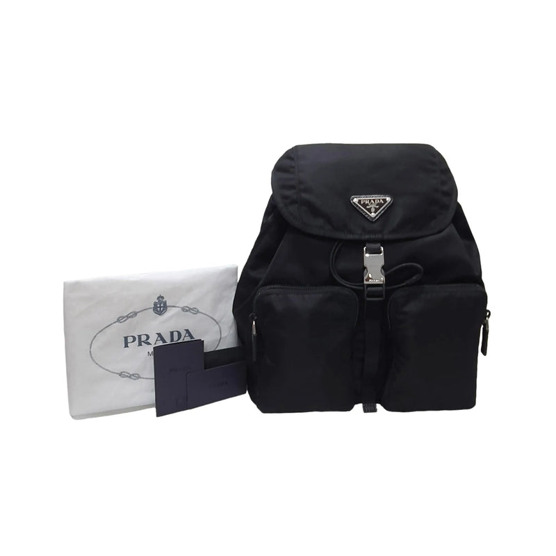 Prada Re-Nylon Black Drawstring Small Rucksack Backpack