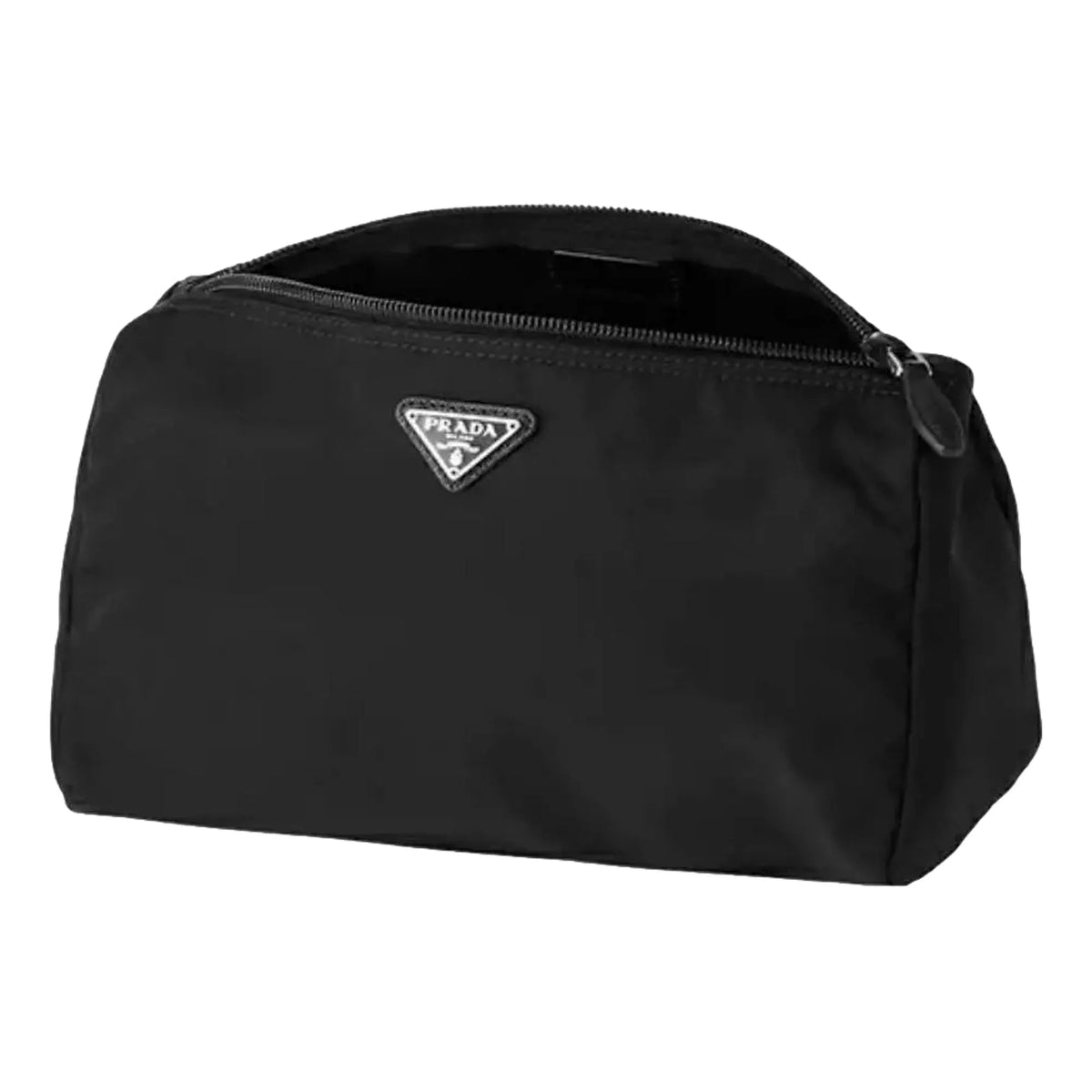 Prada Re - Nylon Necessaire Tessuto Nylon Nero Black Large Pouch Clutch Bag - Handbags - Clayton's Online Store