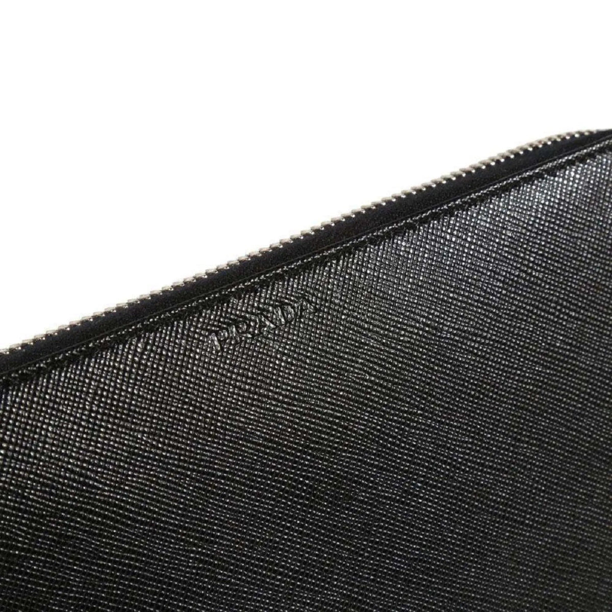 Prada Saffiano Active Black Leather Stripe Zip Around Wallet - Wallets - Clayton's Online Store