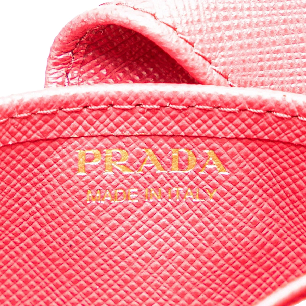 Prada Saffiano Leather Card Case Passcase Card Accordion Peonia Pink - Wallets - Clayton's Online Store