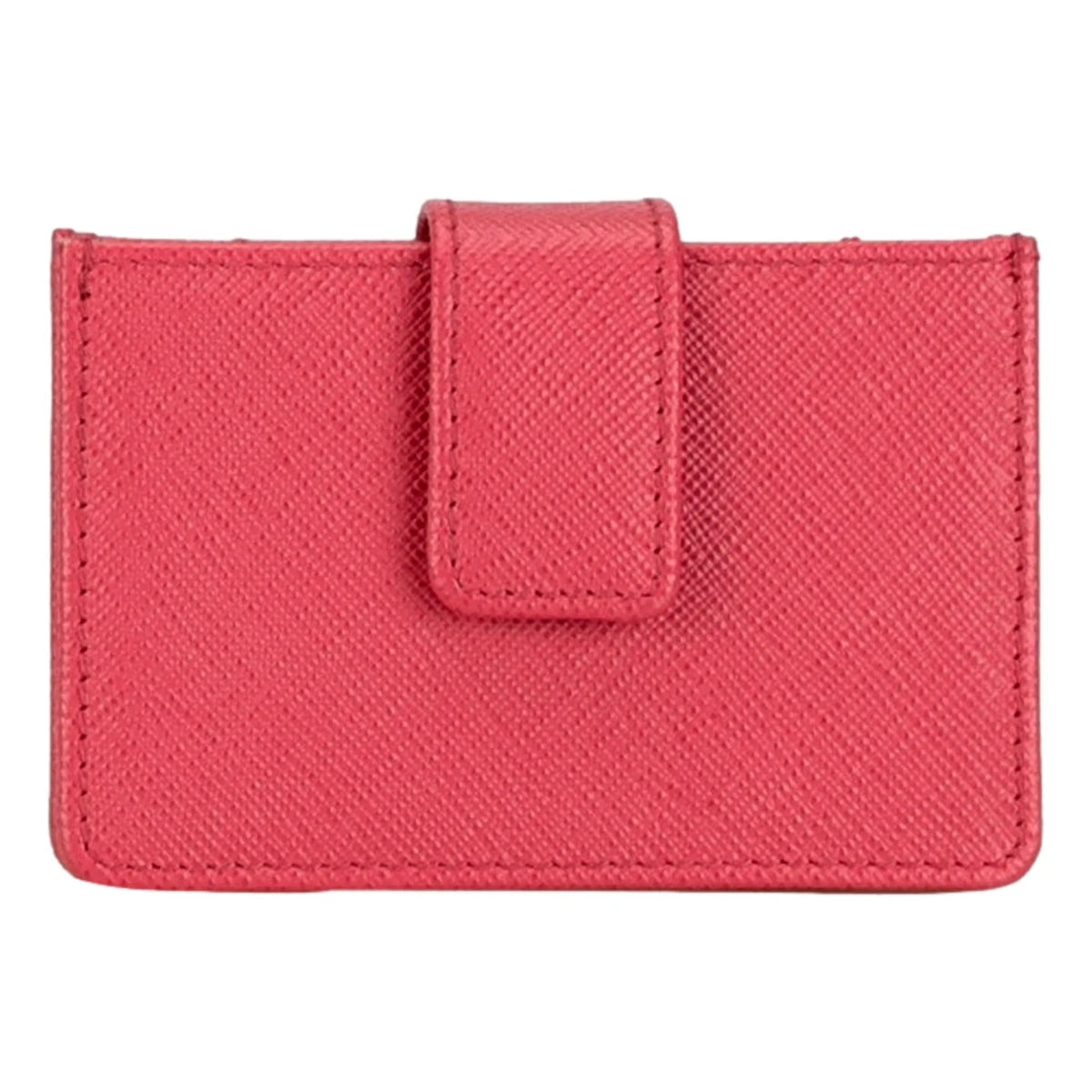 Prada Saffiano Leather Card Case Passcase Card Accordion Peonia Pink - Wallets - Clayton's Online Store