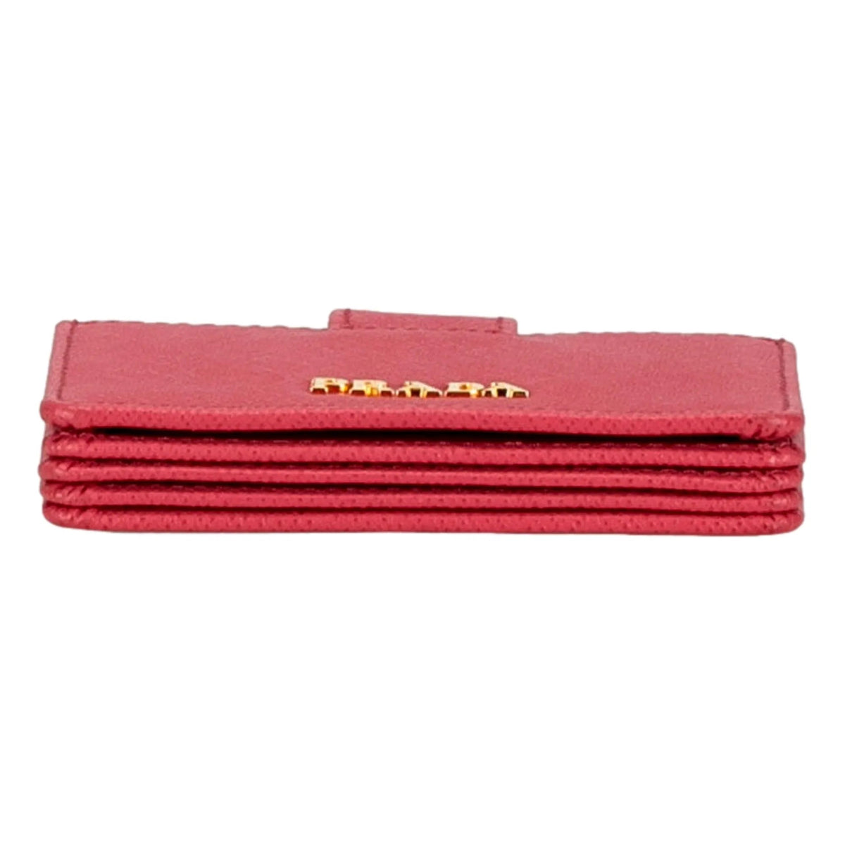 Prada Saffiano Leather Card Case Passcase Card Accordion Peonia Pink - Wallets - Clayton's Online Store