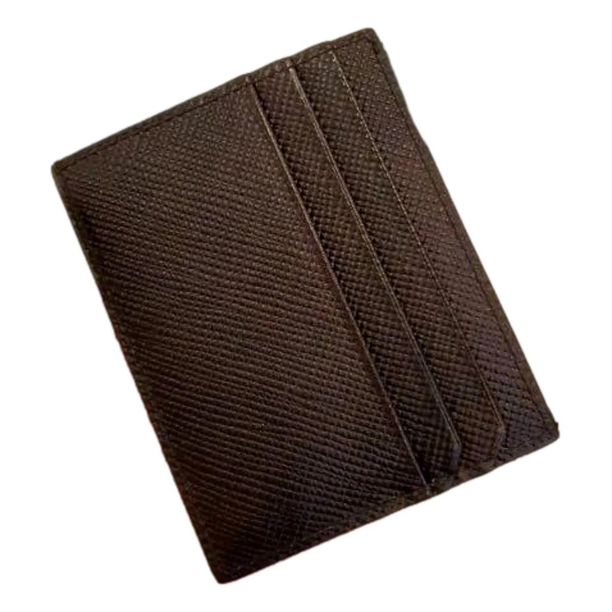 Prada Saffiano Mens Bruciato Brown Credit Card Wallet - Wallets - Clayton's Online Store