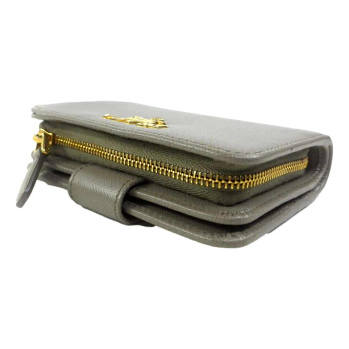 Prada Small Saffiano Leather Wallet Grey and Blue - Wallets - Clayton's Online Store