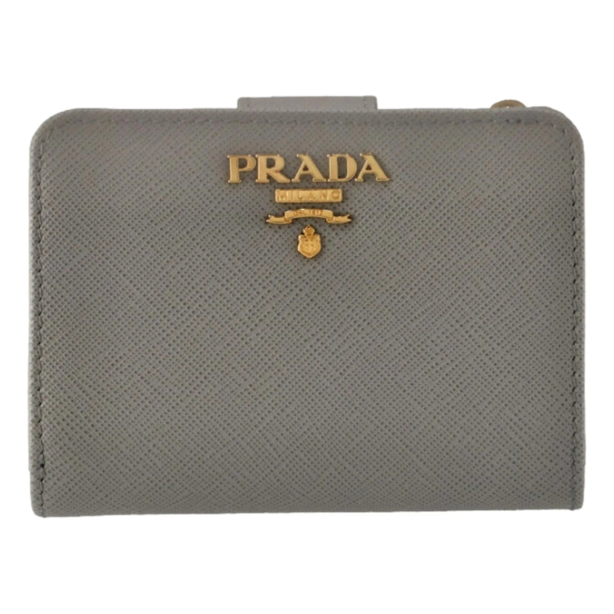 Prada Small Saffiano Leather Wallet Grey and Blue - Wallets - Clayton's Online Store