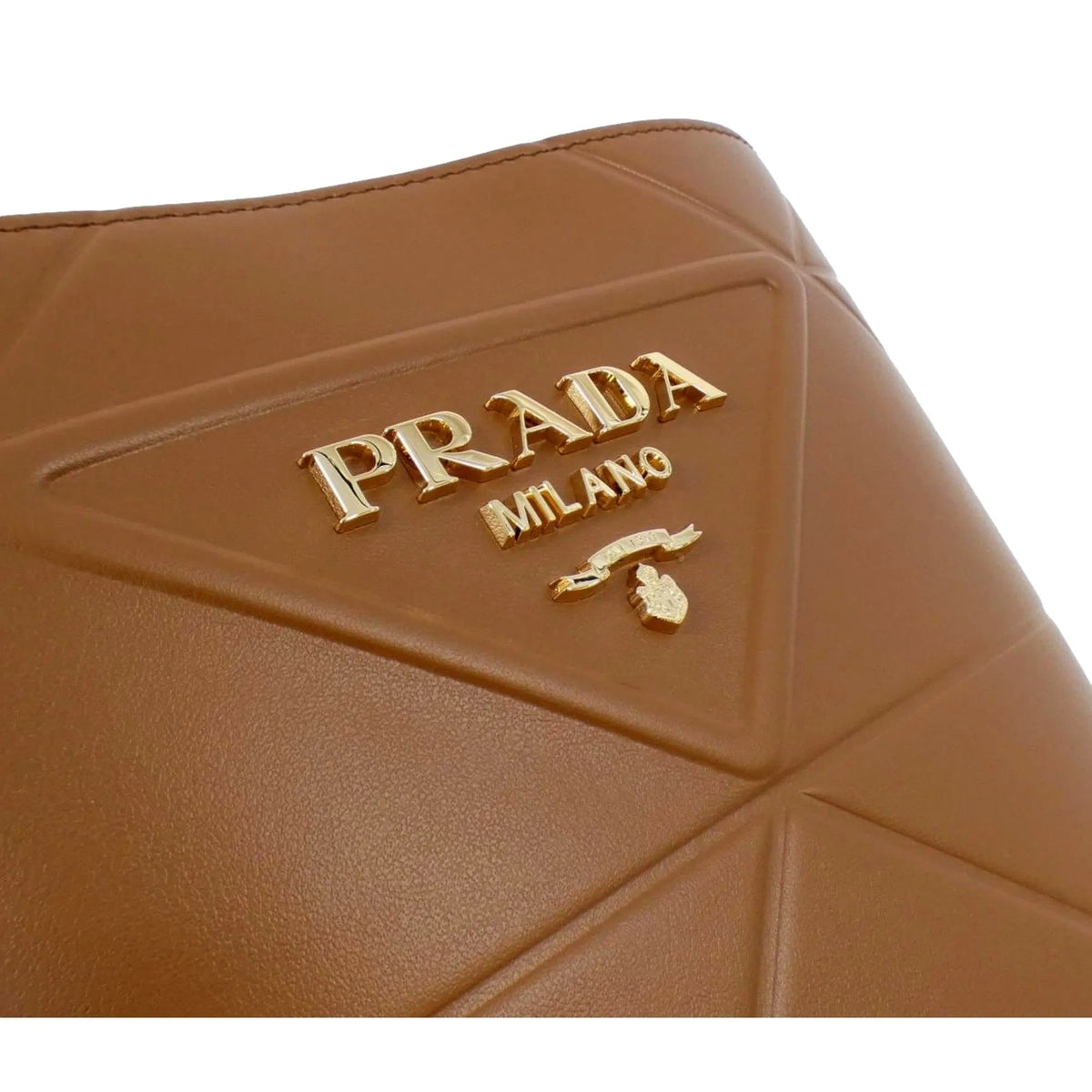 Prada Soft Calf Leather Bucket Crossbody Handbag Cognac Brown - Handbags - Clayton's Online Store