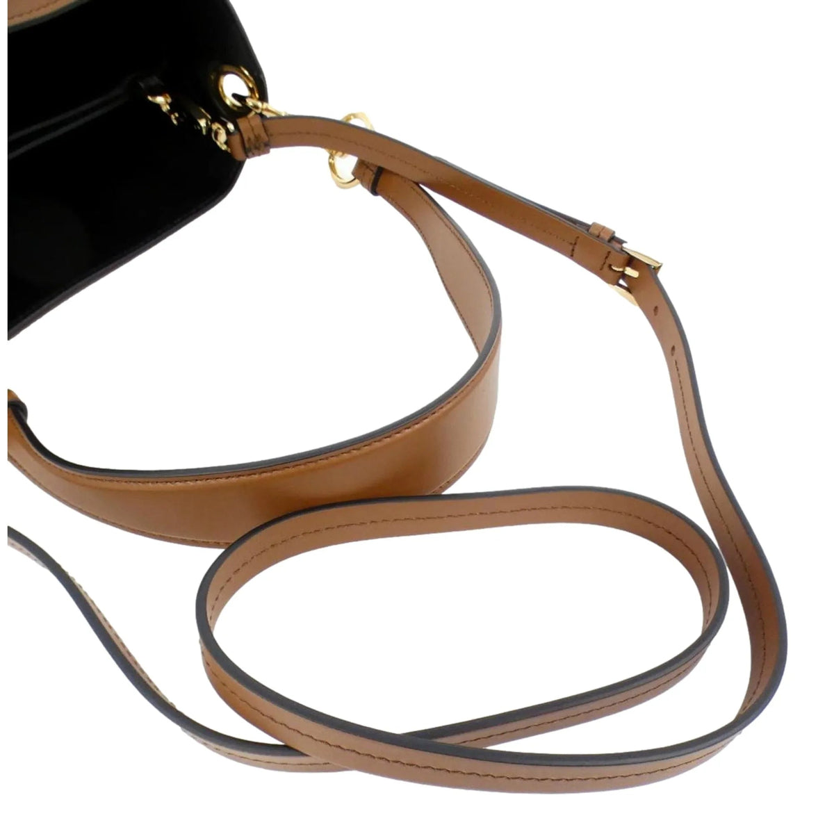 Prada Soft Calf Leather Bucket Crossbody Handbag Cognac Brown - Handbags - Clayton's Online Store