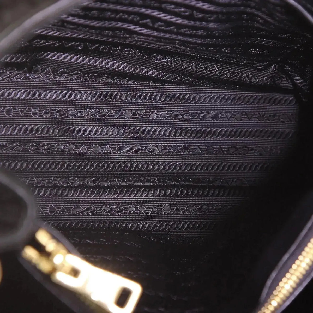 Prada Tessuto Gaufre Nylon Small Black Satchel Handbag