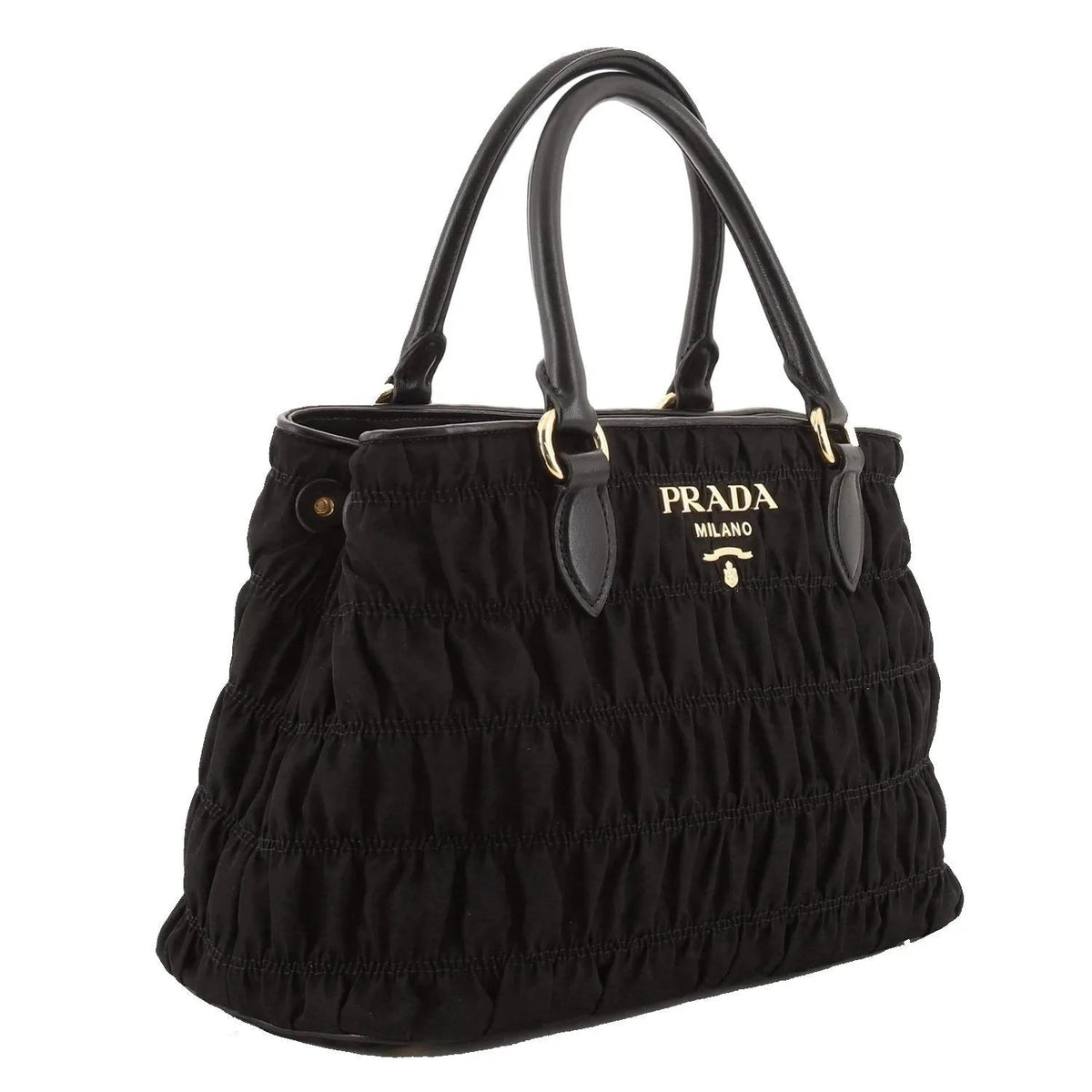 Prada Tessuto Gaufre Nylon Small Black Satchel Handbag - Handbags - Clayton's Online Store