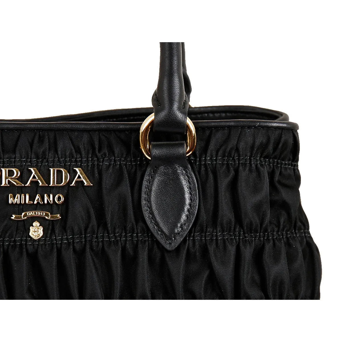 Prada Tessuto Gaufre Nylon Small Black Satchel Handbag - Handbags - Clayton's Online Store