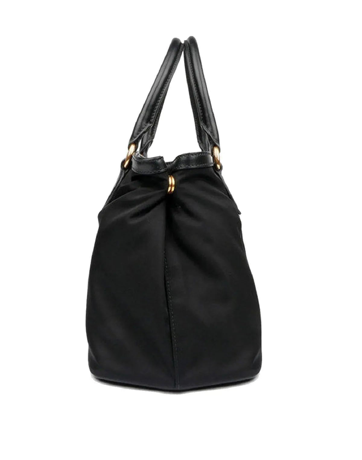 Prada Tessuto Nylon Black Saffiano Medium Handbag Satchel - Handbags - Clayton's Online Store