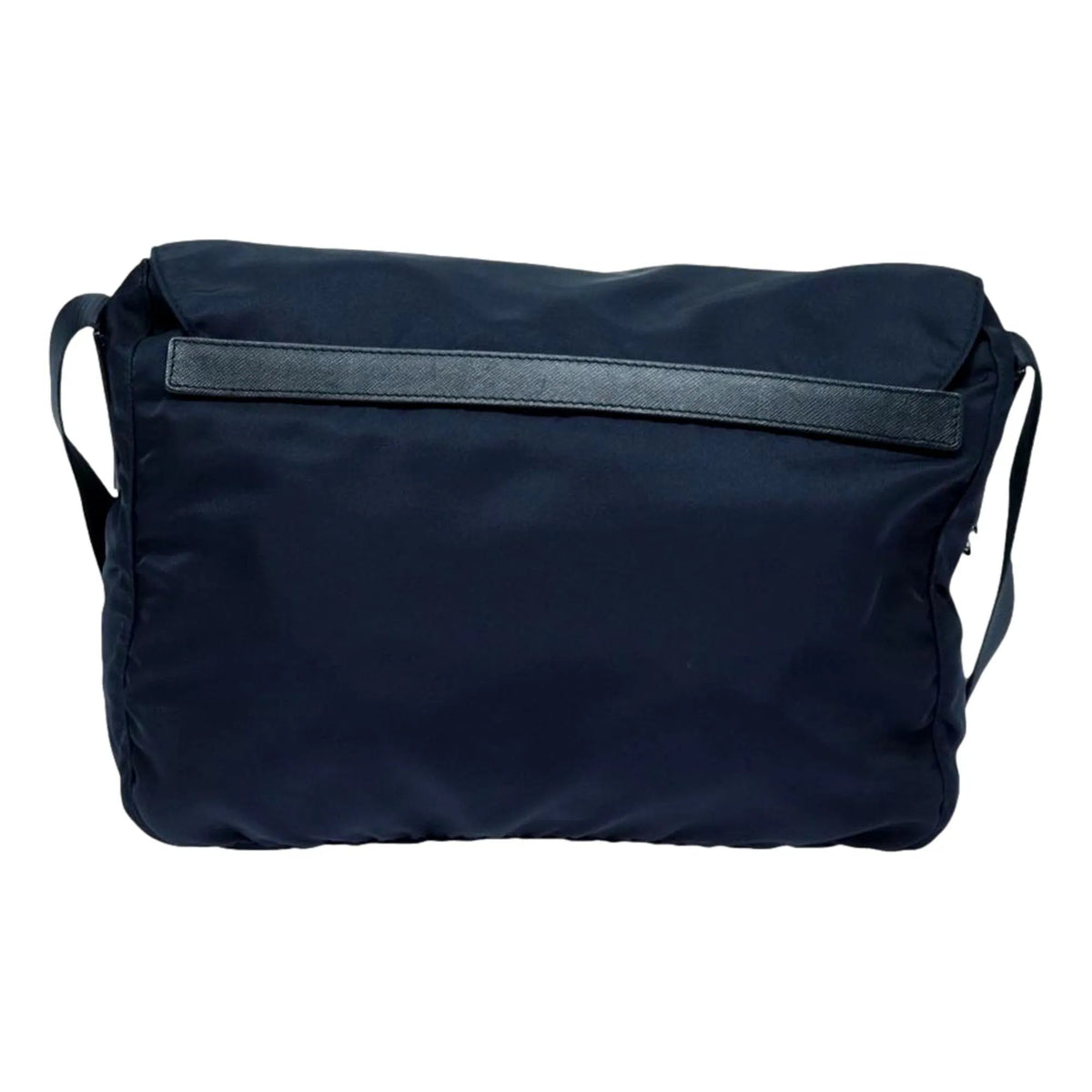 Prada Tessuto Re - Nylon Messenger Crossbody Bag Blue+Nero Navy Medium - Handbags - Clayton's Online Store