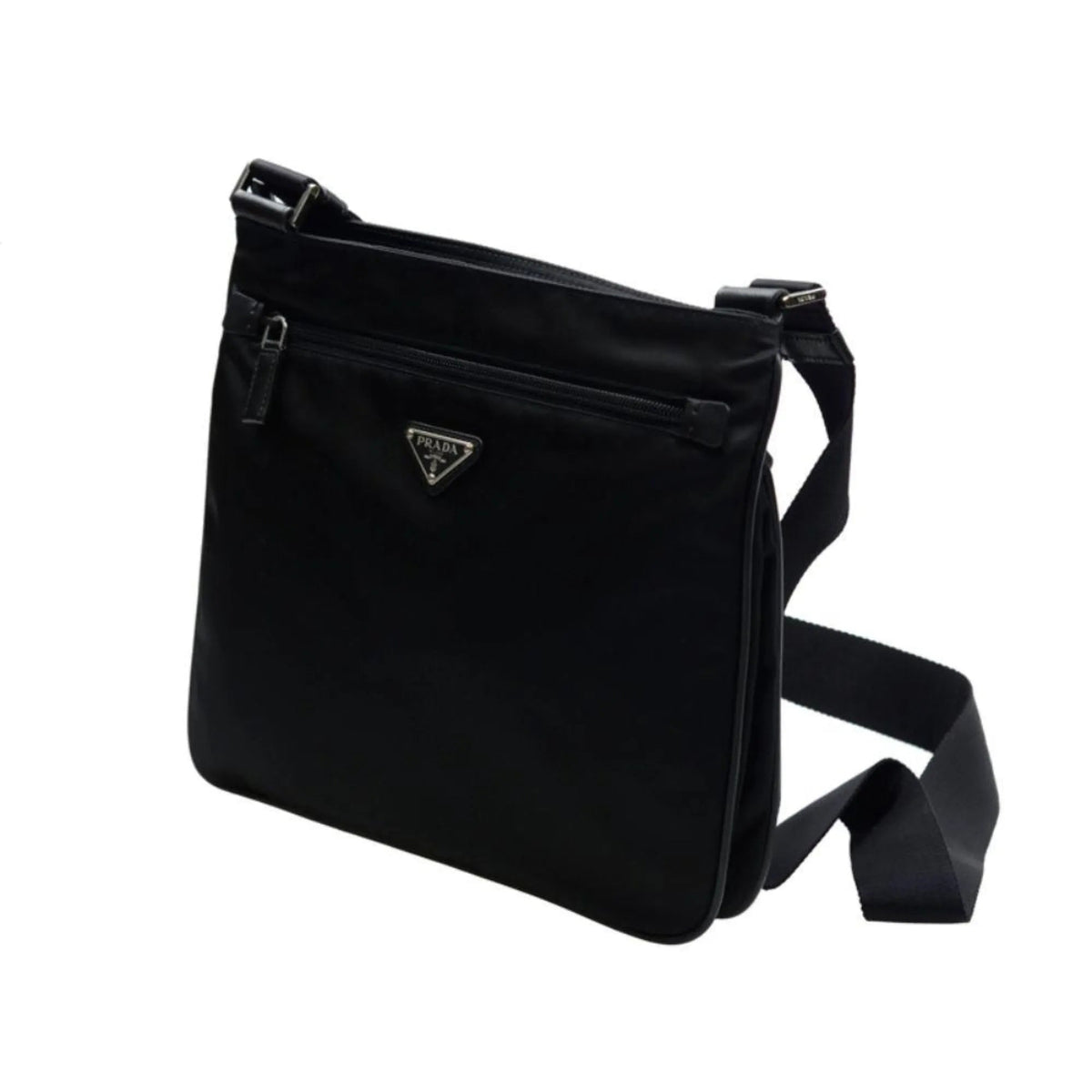 Prada Tessuto Saffiano Black Messenger Bag Cross Body - Handbags - Clayton's Online Store