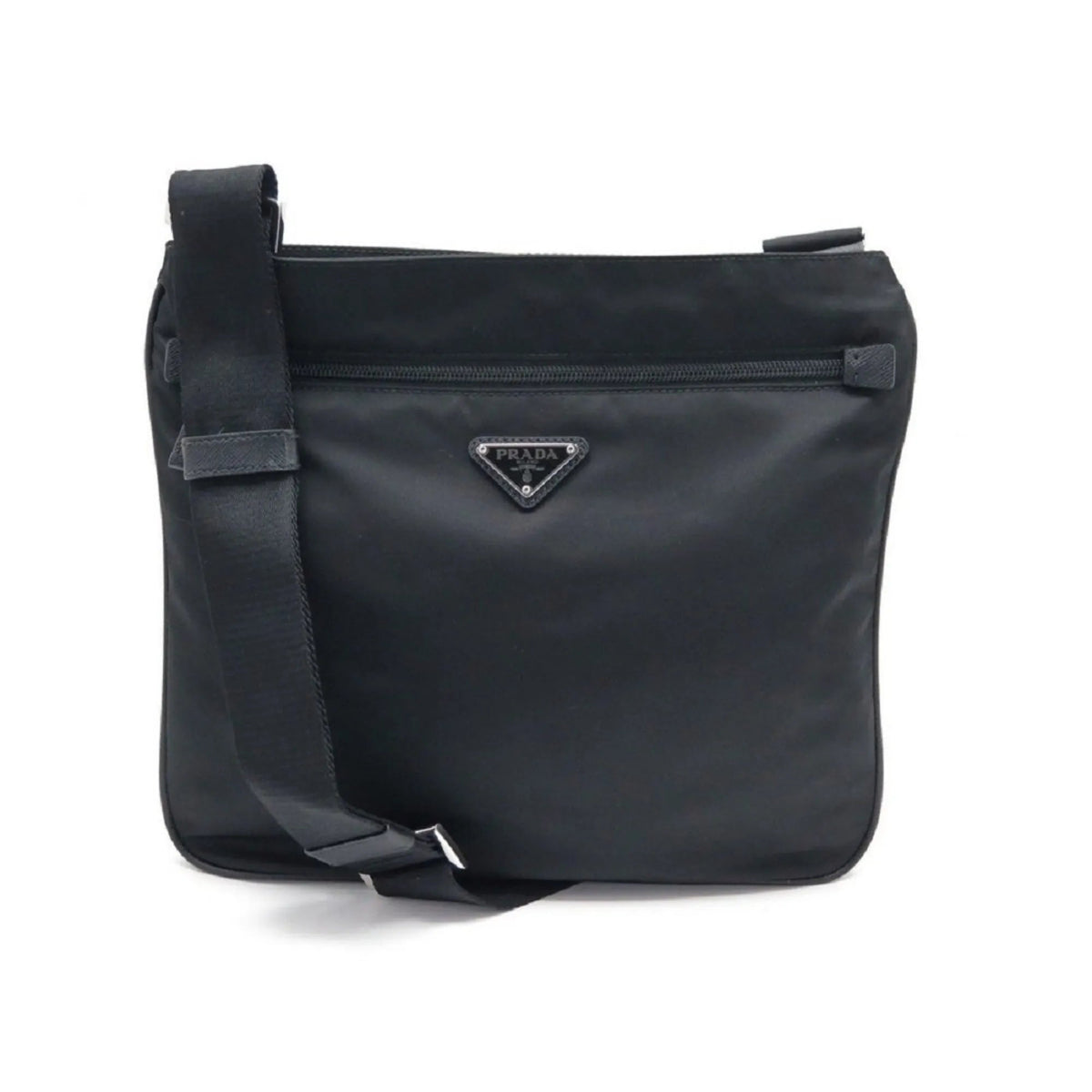 Prada Tessuto Saffiano Black Messenger Bag Cross Body - Handbags - Clayton's Online Store