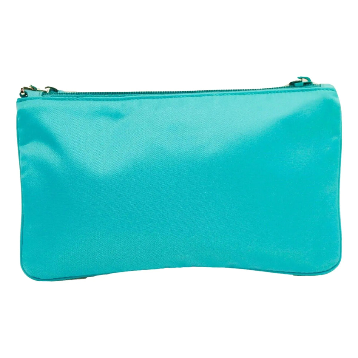 Prada Tessuto Turquoise Nylon Cosmetic Case Wristlet Clutch Bag - Handbags - Clayton's Online Store