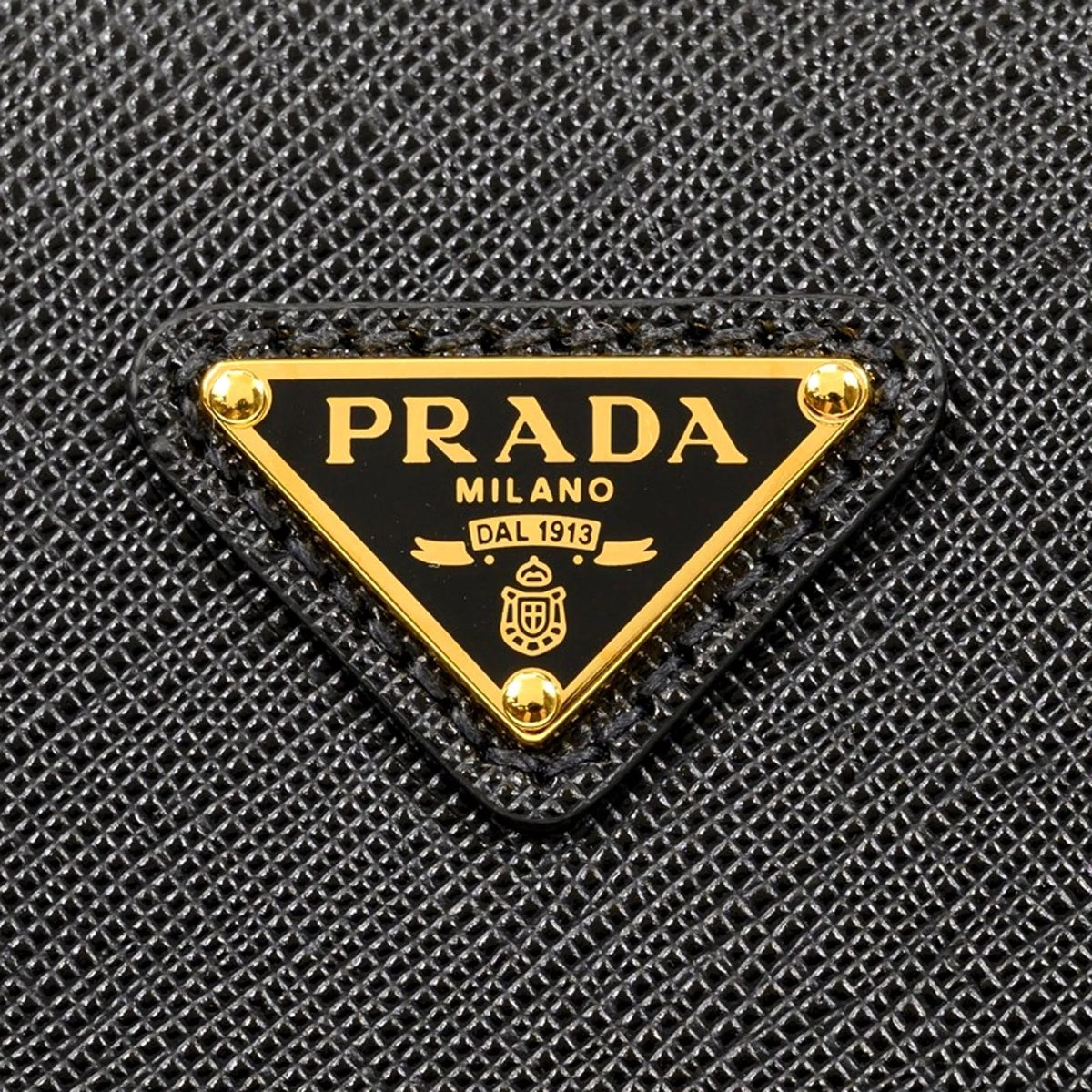 Prada Triangle Logo Black Saffiano Lux Leather Crossbody Tote Bag - Handbags - Clayton's Online Store