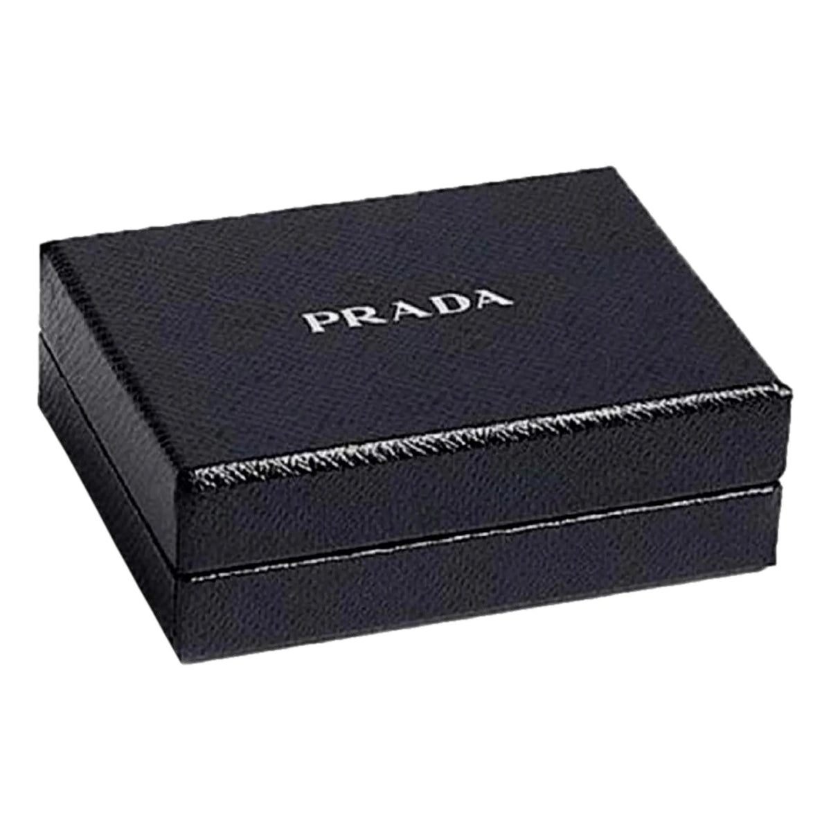 Prada Triangle Saffiano Black Leather Mini Airpods Case with Chain - Keychains - Clayton's Online Store