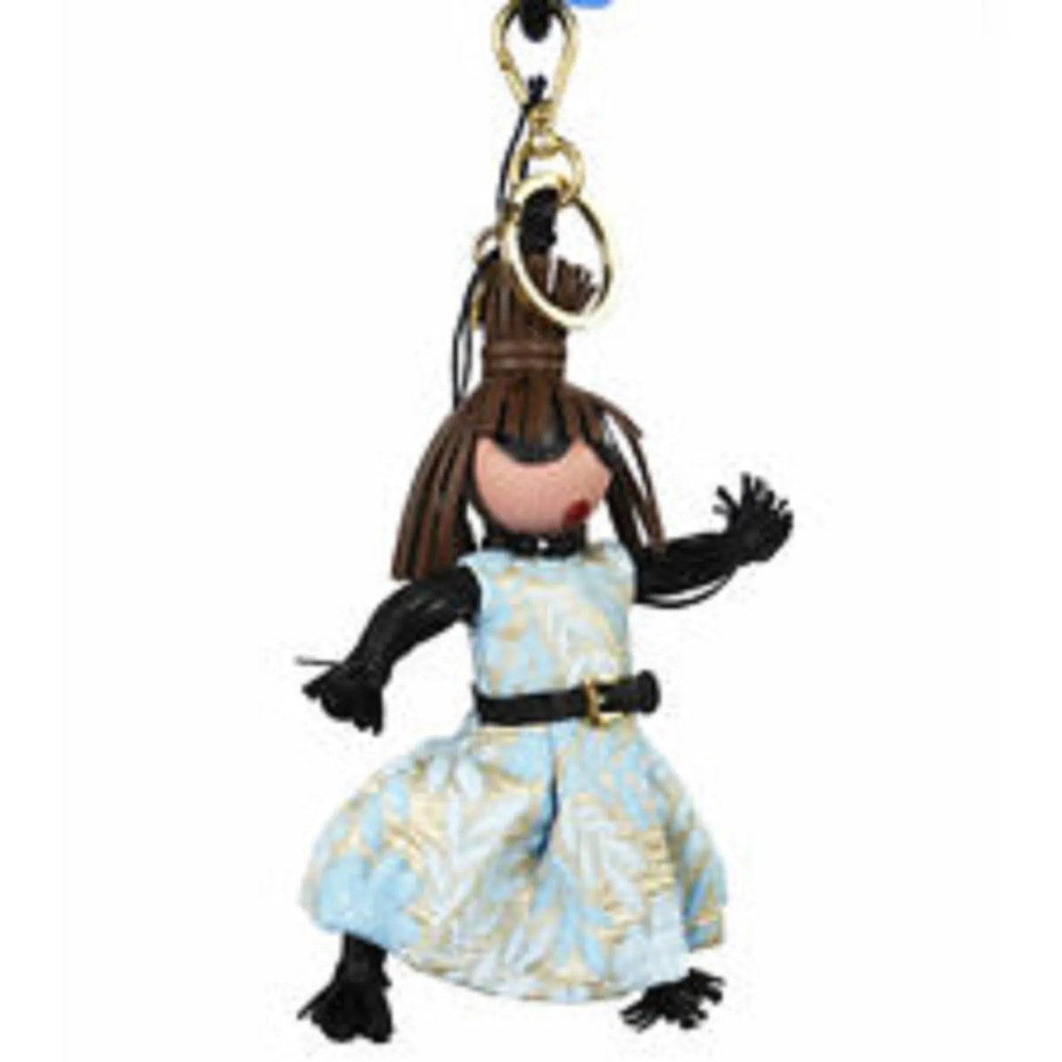 Prada Trick Pelle Azzurro Blue Dress Jasmine Doll Keyring Key Charm